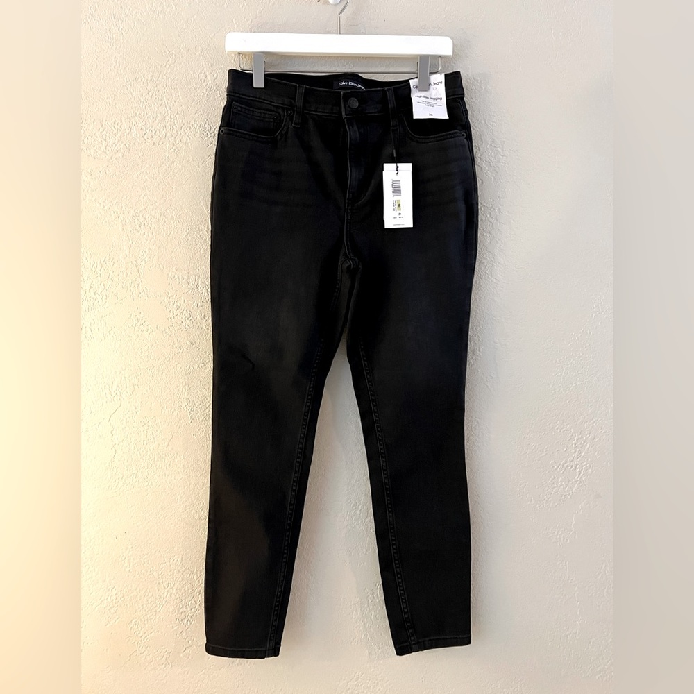 Calvin Klein Jeans- High Rise Jeggings Size 30 NWT! Grey/Black